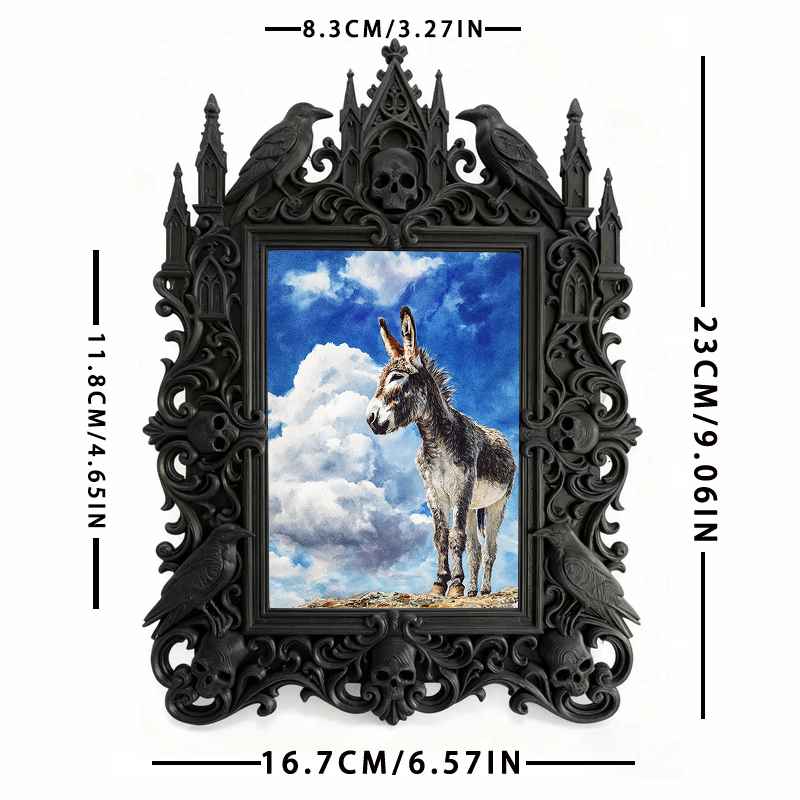 Top-choice Gothic Dark-style Photo Frame | Dark Academia Dorm Desk Decor, Photo Ornament, Wall/Table Dual-use, Durable Frame
