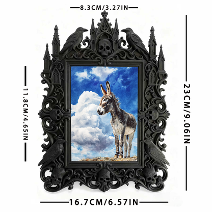 Top-choice Gothic Dark-style Photo Frame | Dark Academia Dorm Desk Decor, Photo Ornament, Wall/Table Dual-use, Durable Frame
