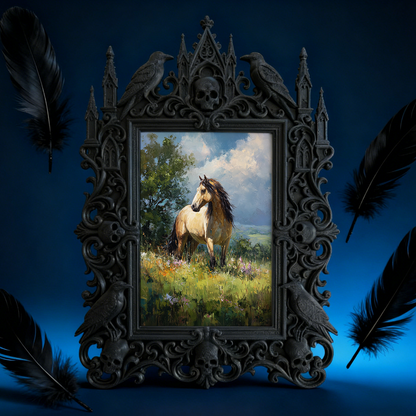 Fan-favorite-pick Gothic Dark-style Photo Frame | Vampire-themed Bedroom Wall Decor, Photo Ornament, Wall-mountable & Tabletop, Lightweight 