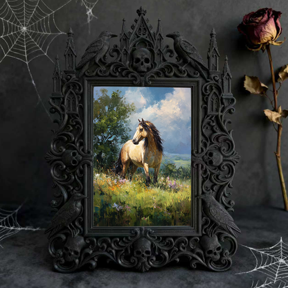 Fan-favorite-pick Gothic Dark-style Photo Frame | Vampire-themed Bedroom Wall Decor, Photo Ornament, Wall-mountable & Tabletop, Lightweight 