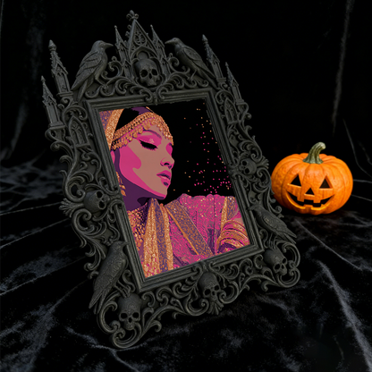 Style-setter Gothic Dark-style Photo Frame | Dark Academia Study Nook Decor, Photo Ornament, Wall/Table Dual-use, Eco-friendly Frame