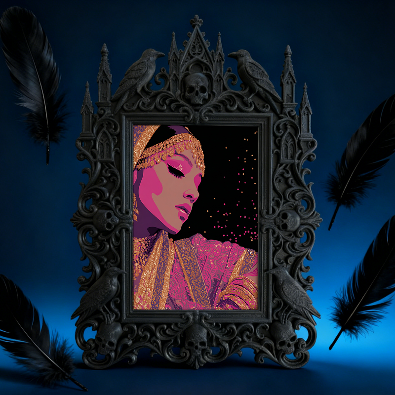 Style-setter Gothic Dark-style Photo Frame | Dark Academia Study Nook Decor, Photo Ornament, Wall/Table Dual-use, Eco-friendly Frame