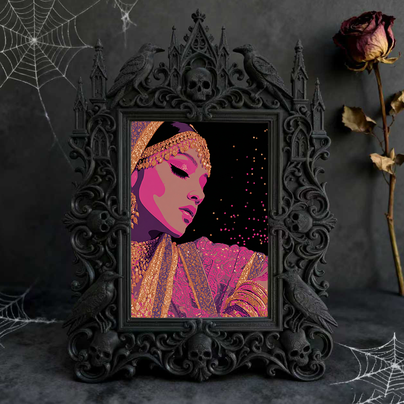 Style-setter Gothic Dark-style Photo Frame | Dark Academia Study Nook Decor, Photo Ornament, Wall/Table Dual-use, Eco-friendly Frame