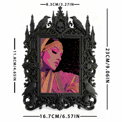 Style-setter Gothic Dark-style Photo Frame | Dark Academia Study Nook Decor, Photo Ornament, Wall/Table Dual-use, Eco-friendly Frame