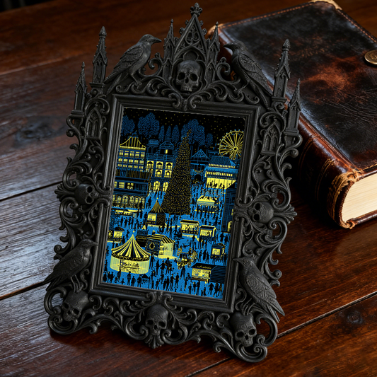 Limited-stock-gothic Dark-style Photo Frame | Occult Home Altar Decor, Photo Ornament, Wall-mountable & Tabletop, Collectible Frame