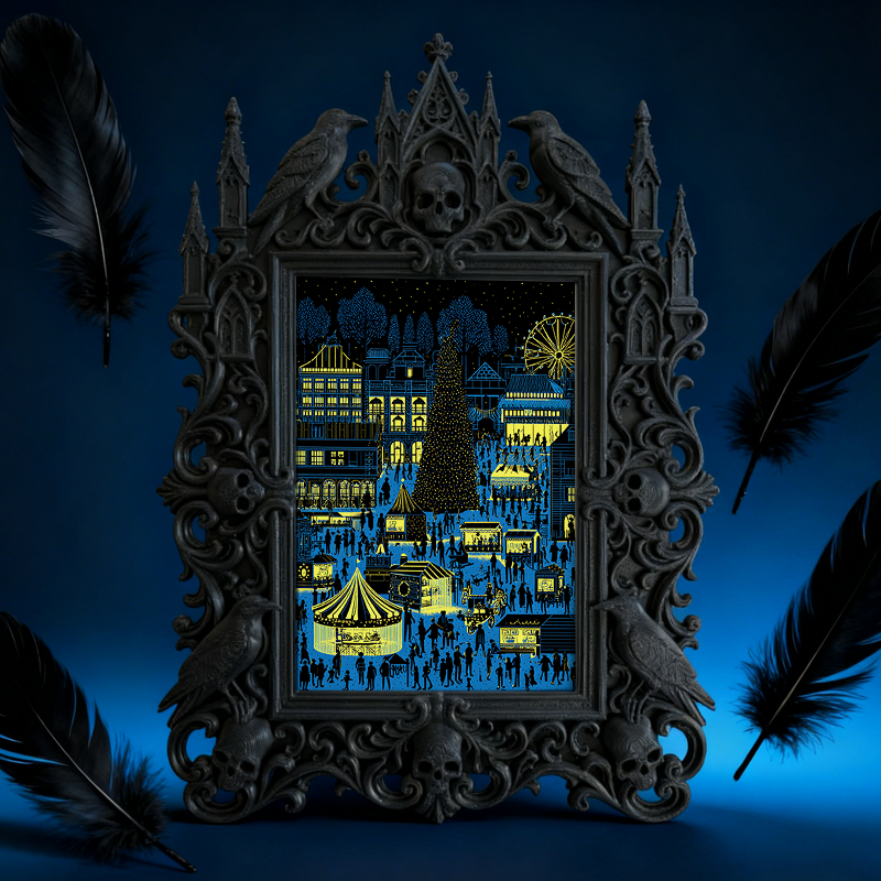 Limited-stock-gothic Dark-style Photo Frame | Occult Home Altar Decor, Photo Ornament, Wall-mountable & Tabletop, Collectible Frame