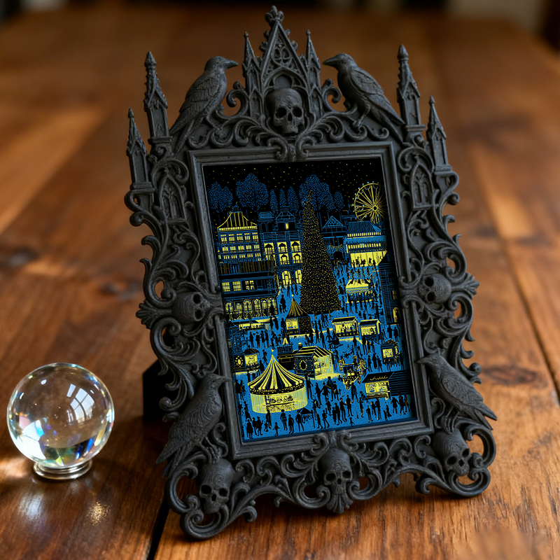Limited-stock-gothic Dark-style Photo Frame | Occult Home Altar Decor, Photo Ornament, Wall-mountable & Tabletop, Collectible Frame