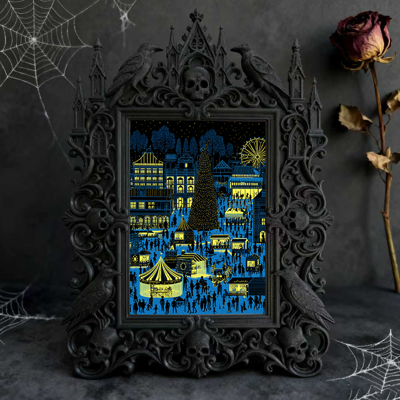 Limited-stock-gothic Dark-style Photo Frame | Occult Home Altar Decor, Photo Ornament, Wall-mountable & Tabletop, Collectible Frame