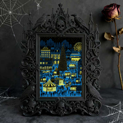 Limited-stock-gothic Dark-style Photo Frame | Occult Home Altar Decor, Photo Ornament, Wall-mountable & Tabletop, Collectible Frame