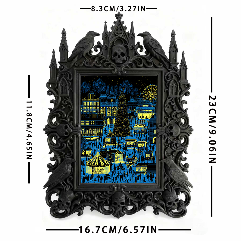 Limited-stock-gothic Dark-style Photo Frame | Occult Home Altar Decor, Photo Ornament, Wall-mountable & Tabletop, Collectible Frame