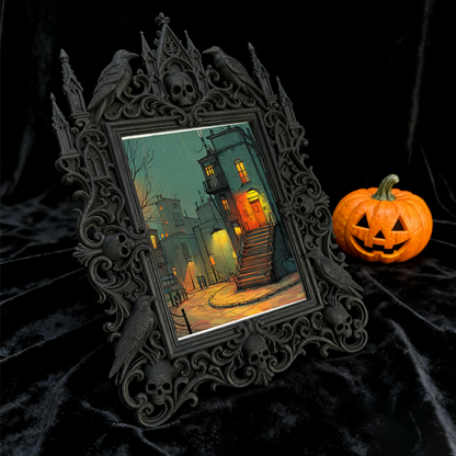 Hard-to-find Gothic Dark-style Photo Frame | Gothic Rooftop Terrace Decor, Photo Ornament, Wall/Table Dual-use, Rustic Frame