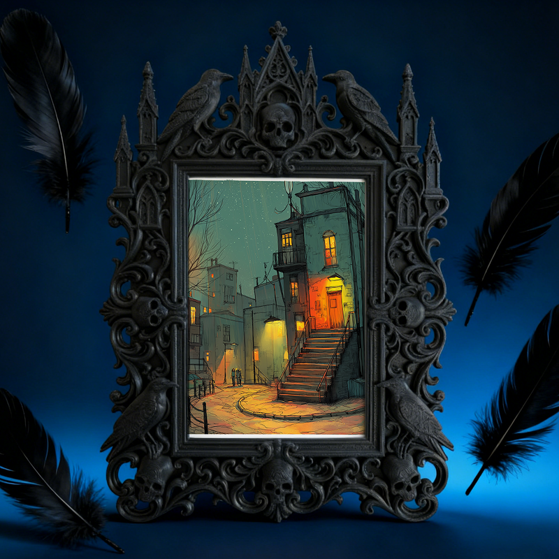 Hard-to-find Gothic Dark-style Photo Frame | Gothic Rooftop Terrace Decor, Photo Ornament, Wall/Table Dual-use, Rustic Frame
