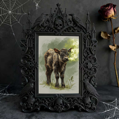 Pinterest-popular Gothic Dark-style Photo Frame | Gothic Kids’ Dark Fairy Tale Room Decor, Photo Ornament, Wall-mountable & Tabletop, High-g