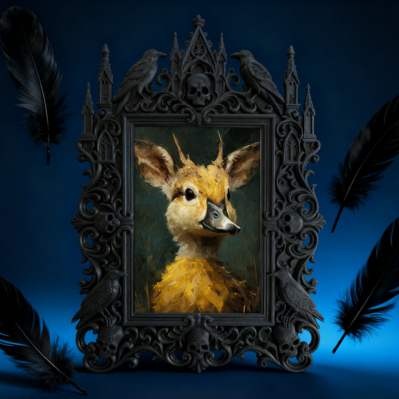 Classy-dark-style Gothic Dark-style Photo Frame | Dark Academia Bookcase Decor, Photo Ornament, Wall-mountable & Tabletop, Practical Frame