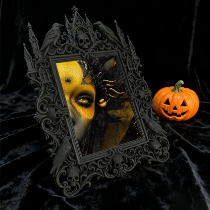 Rare-edition Gothic Dark-style Photo Frame | Vampire LARP Themed Bedroom Decor, Photo Ornament, Wall/Table Dual-use, Artistic Frame
