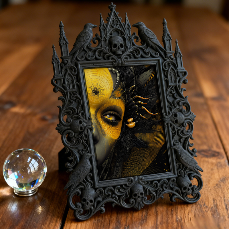 Rare-edition Gothic Dark-style Photo Frame | Vampire LARP Themed Bedroom Decor, Photo Ornament, Wall/Table Dual-use, Artistic Frame