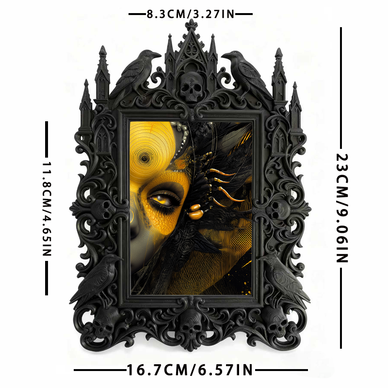 Rare-edition Gothic Dark-style Photo Frame | Vampire LARP Themed Bedroom Decor, Photo Ornament, Wall/Table Dual-use, Artistic Frame