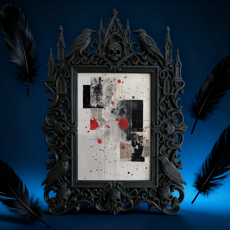 Sturdy-gothic Gothic Dark-style Photo Frame | Gothic Garage Man Cave Decor, Photo Ornament, Dual-use Display, Wear-resistant Frame