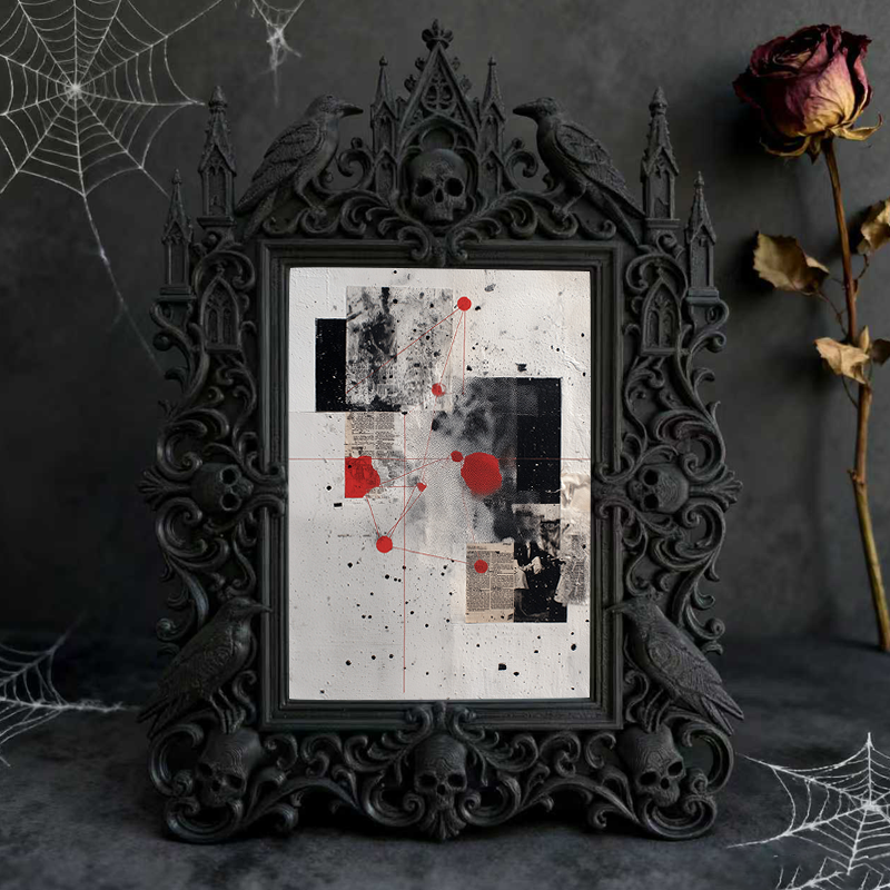 Sturdy-gothic Gothic Dark-style Photo Frame | Gothic Garage Man Cave Decor, Photo Ornament, Dual-use Display, Wear-resistant Frame