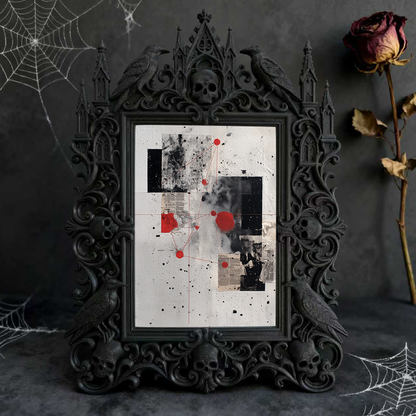 Sturdy-gothic Gothic Dark-style Photo Frame | Gothic Garage Man Cave Decor, Photo Ornament, Dual-use Display, Wear-resistant Frame