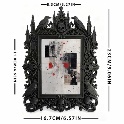 Sturdy-gothic Gothic Dark-style Photo Frame | Gothic Garage Man Cave Decor, Photo Ornament, Dual-use Display, Wear-resistant Frame
