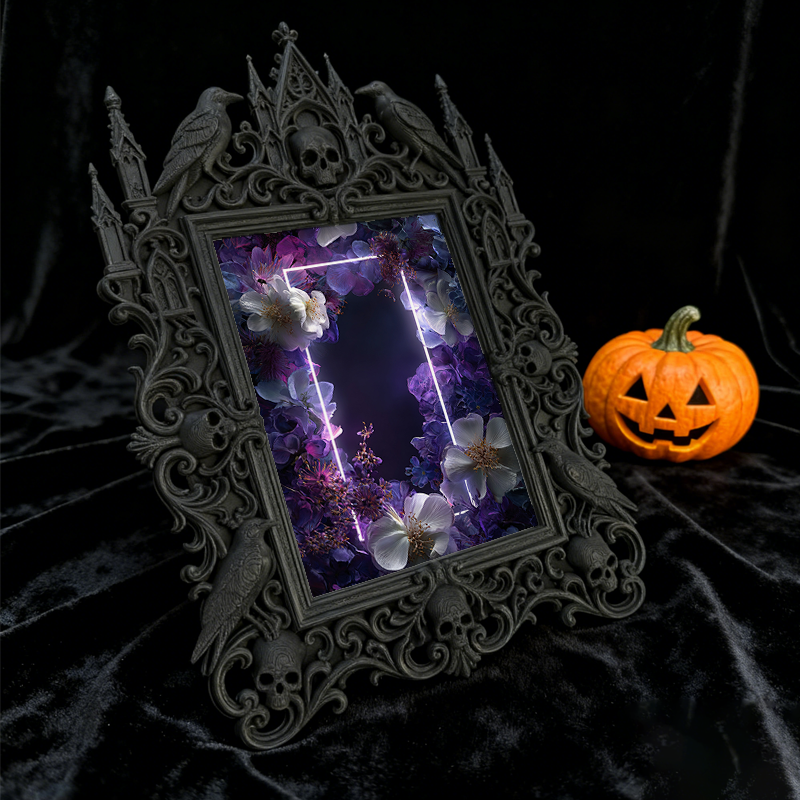 Collector-fave-pick Gothic Dark-style Photo Frame | Vintage Horror VHS Collection Display Decor, Photo Ornament, Wall/Table Dual-use, Displa