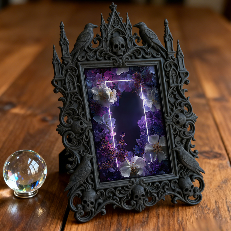 Collector-fave-pick Gothic Dark-style Photo Frame | Vintage Horror VHS Collection Display Decor, Photo Ornament, Wall/Table Dual-use, Displa