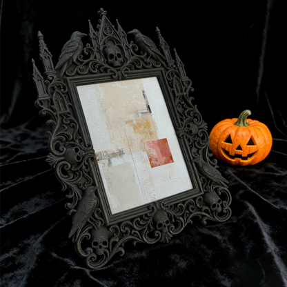 Trending-hot Gothic Dark-style Photo Frame | Gothic Front Porch Decor, Photo Ornament, Wall-mountable & Tabletop, Plastic Frame