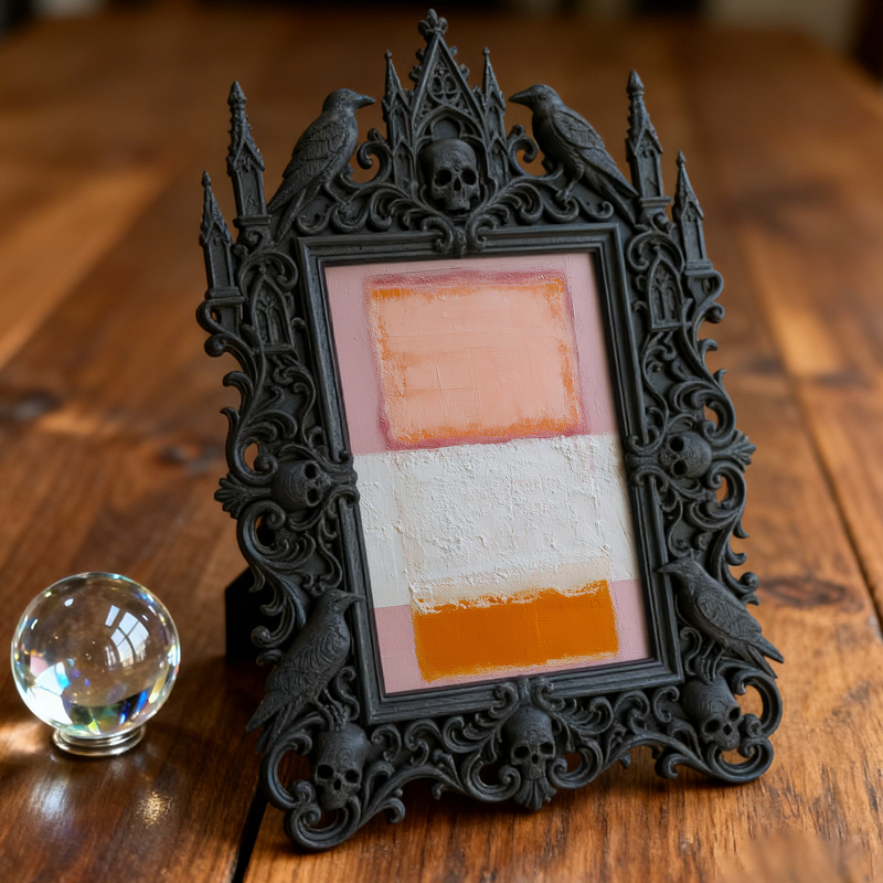 Top-tier Gothic Dark-style Photo Frame | Dark Academia Student Lounge Decor, Photo Ornament, Wall/Table Dual-use, Durable Frame