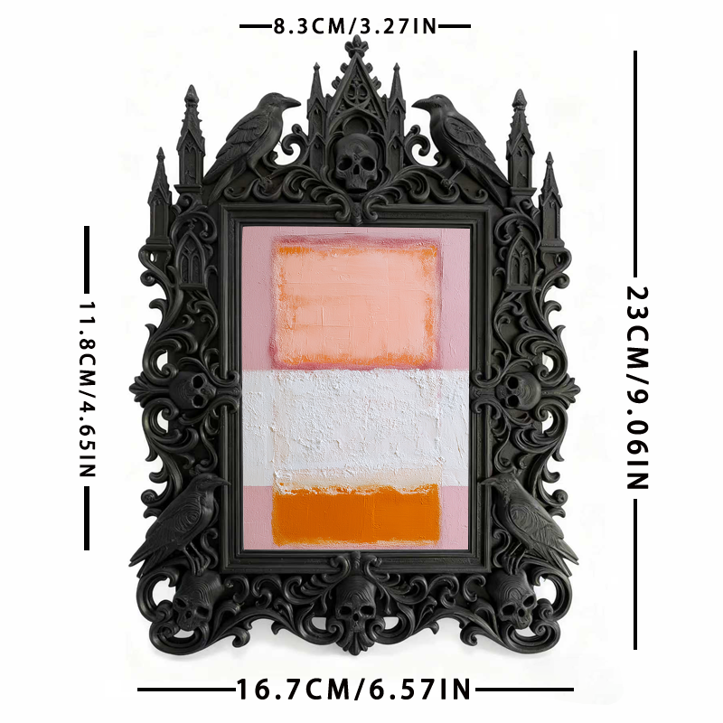 Top-tier Gothic Dark-style Photo Frame | Dark Academia Student Lounge Decor, Photo Ornament, Wall/Table Dual-use, Durable Frame