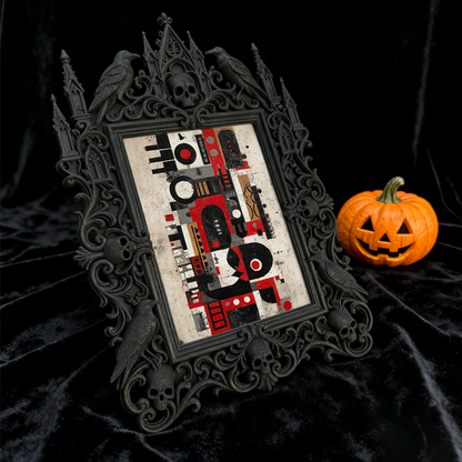 High-demand-gothic Gothic Dark-style Photo Frame | Gothic Living Room Coffee Table Decor, Photo Ornament, Wall-mountable & Tabletop, Scratch