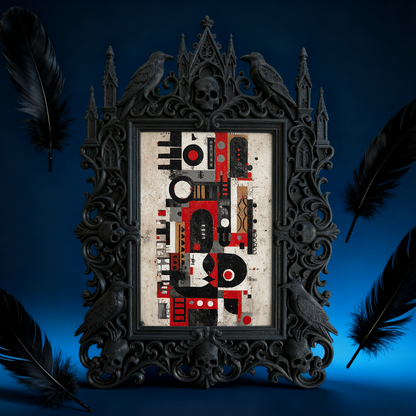 High-demand-gothic Gothic Dark-style Photo Frame | Gothic Living Room Coffee Table Decor, Photo Ornament, Wall-mountable & Tabletop, Scratch