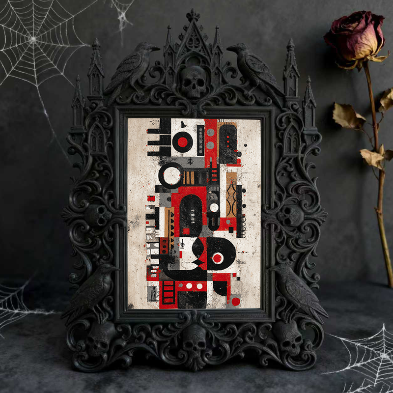 High-demand-gothic Gothic Dark-style Photo Frame | Gothic Living Room Coffee Table Decor, Photo Ornament, Wall-mountable & Tabletop, Scratch