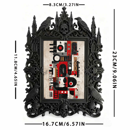 High-demand-gothic Gothic Dark-style Photo Frame | Gothic Living Room Coffee Table Decor, Photo Ornament, Wall-mountable & Tabletop, Scratch