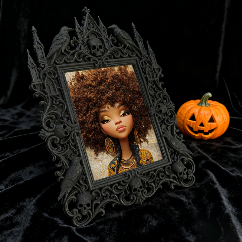 Trend-setting Gothic Dark-style Photo Frame | Dark Academia Dorm Wall Decor, Photo Ornament, Wall/Table Dual-use, Eco-friendly Frame