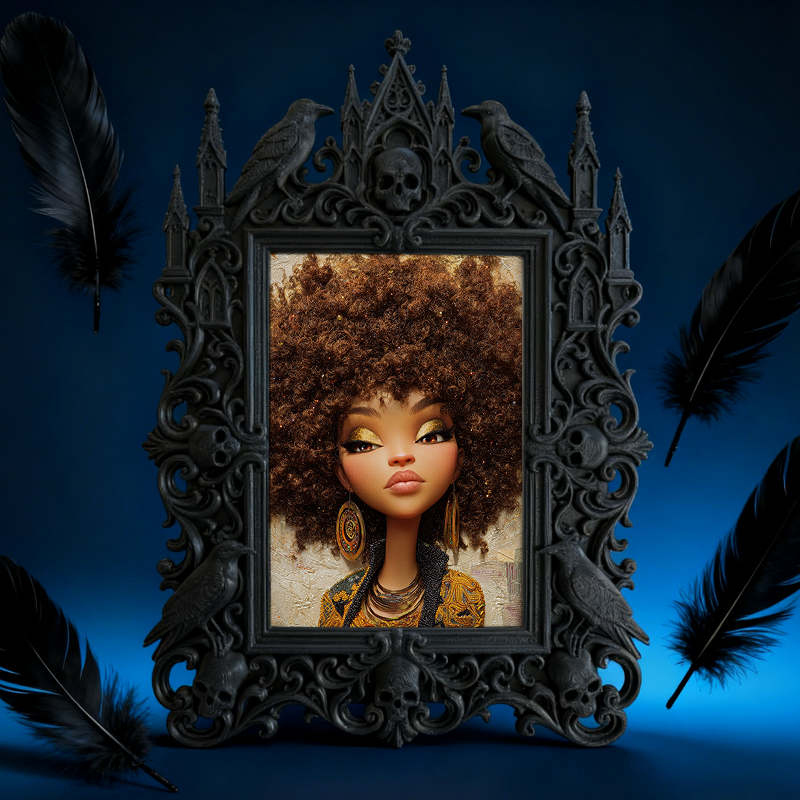 Trend-setting Gothic Dark-style Photo Frame | Dark Academia Dorm Wall Decor, Photo Ornament, Wall/Table Dual-use, Eco-friendly Frame