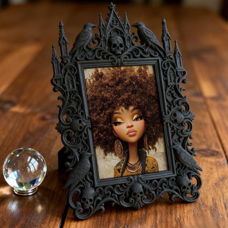 Trend-setting Gothic Dark-style Photo Frame | Dark Academia Dorm Wall Decor, Photo Ornament, Wall/Table Dual-use, Eco-friendly Frame