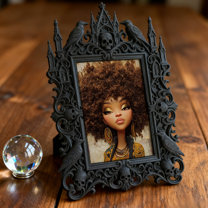 Trend-setting Gothic Dark-style Photo Frame | Dark Academia Dorm Wall Decor, Photo Ornament, Wall/Table Dual-use, Eco-friendly Frame