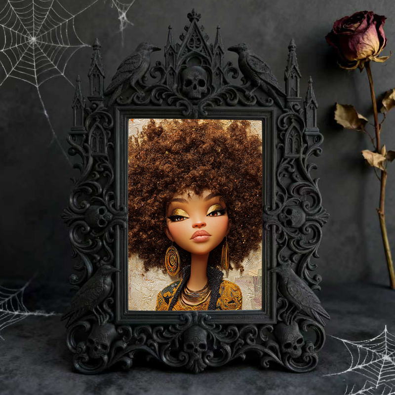 Trend-setting Gothic Dark-style Photo Frame | Dark Academia Dorm Wall Decor, Photo Ornament, Wall/Table Dual-use, Eco-friendly Frame