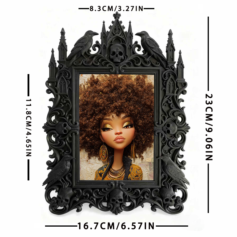 Trend-setting Gothic Dark-style Photo Frame | Dark Academia Dorm Wall Decor, Photo Ornament, Wall/Table Dual-use, Eco-friendly Frame