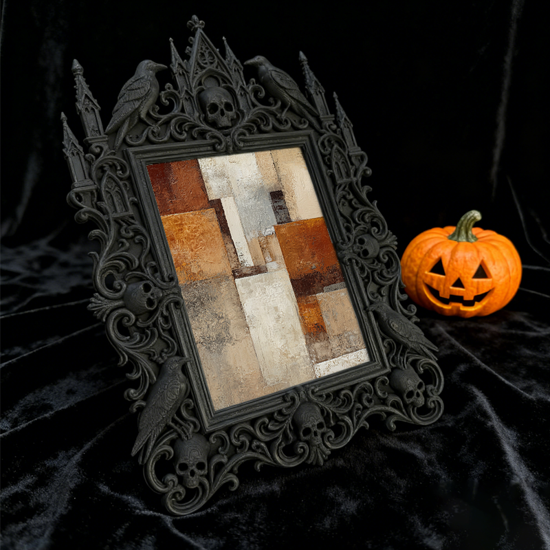 Rare-find-gothic Gothic Dark-style Photo Frame | Gothic Backyard Patio Decor, Photo Ornament, Wall/Table Dual-use, Rustic Frame
