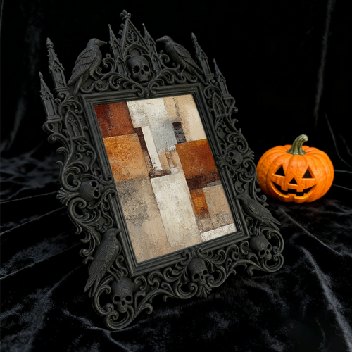 Rare-find-gothic Gothic Dark-style Photo Frame | Gothic Backyard Patio Decor, Photo Ornament, Wall/Table Dual-use, Rustic Frame