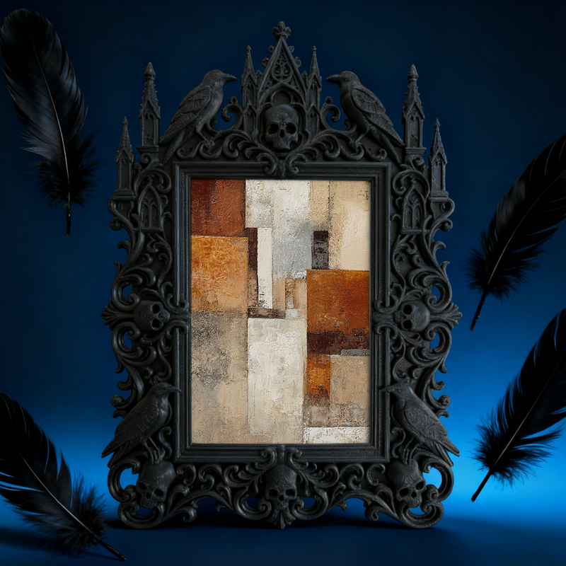 Rare-find-gothic Gothic Dark-style Photo Frame | Gothic Backyard Patio Decor, Photo Ornament, Wall/Table Dual-use, Rustic Frame