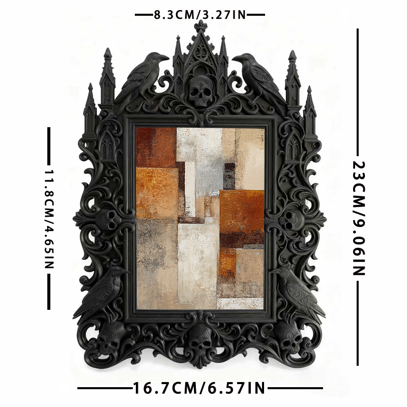 Rare-find-gothic Gothic Dark-style Photo Frame | Gothic Backyard Patio Decor, Photo Ornament, Wall/Table Dual-use, Rustic Frame