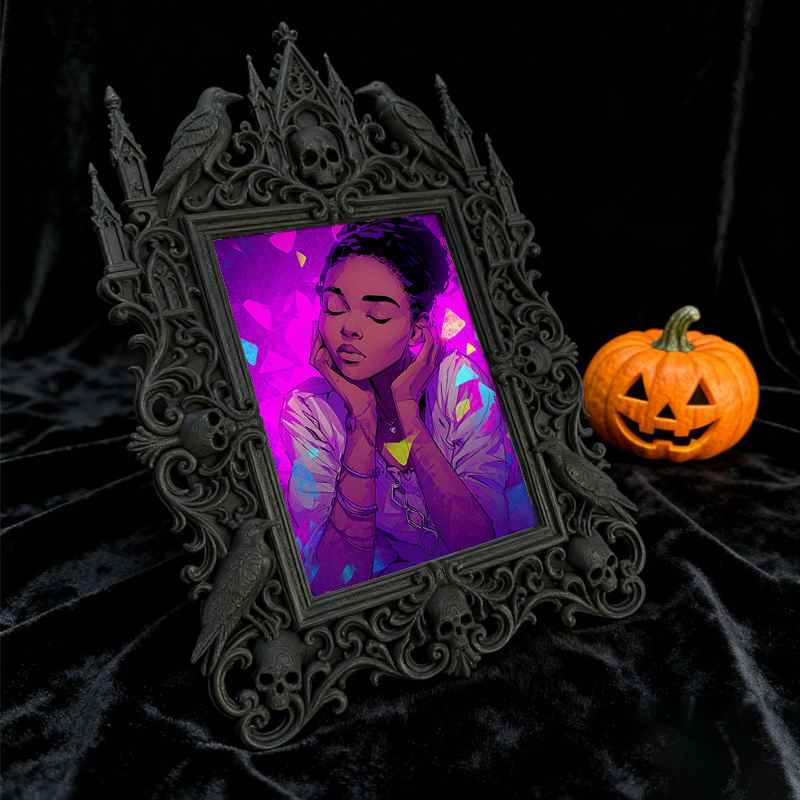 Shop-top-seller Gothic Dark-style Photo Frame | Dark Academia Reading Corner Decor, Photo Ornament, Dual-use Display, Minimalist Frame