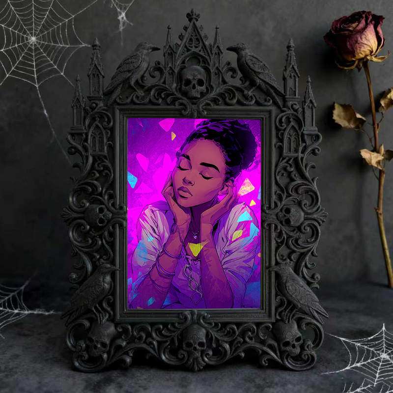 Shop-top-seller Gothic Dark-style Photo Frame | Dark Academia Reading Corner Decor, Photo Ornament, Dual-use Display, Minimalist Frame