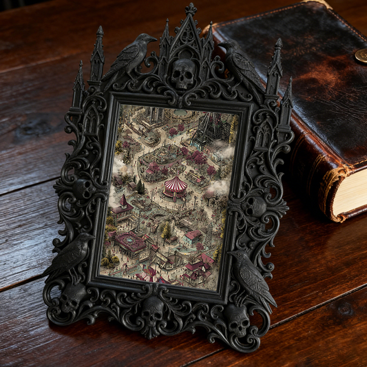 Bestselling-essential Gothic Dark-style Photo Frame | Gothic Hallway Wall Decor, Photo Ornament, Wall-mountable & Tabletop, Practical Frame