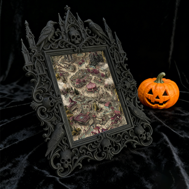 Bestselling-essential Gothic Dark-style Photo Frame | Gothic Hallway Wall Decor, Photo Ornament, Wall-mountable & Tabletop, Practical Frame