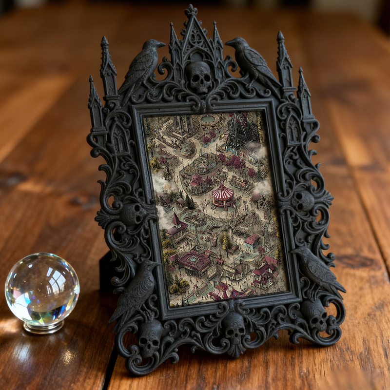 Bestselling-essential Gothic Dark-style Photo Frame | Gothic Hallway Wall Decor, Photo Ornament, Wall-mountable & Tabletop, Practical Frame