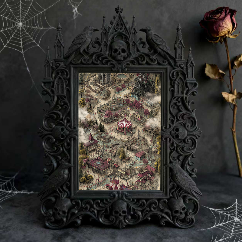 Bestselling-essential Gothic Dark-style Photo Frame | Gothic Hallway Wall Decor, Photo Ornament, Wall-mountable & Tabletop, Practical Frame